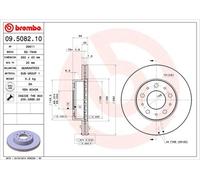 2x Bremsscheibe vorne Brembo 09508210 für VOLVO