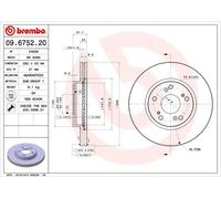 2X BREMSSCHEIBE VORNE BREMBO 09675220 FÜR HONDA
