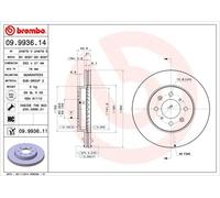 2X BREMSSCHEIBE VORNE BREMBO 09993611 FÜR HONDA