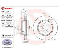 2x Bremsscheibe vorne Brembo 09C00411 für DODGE JEEP
