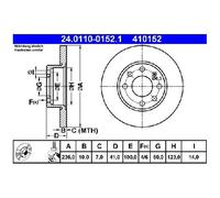 2x Bremsscheibe vorne für Opel Corsa S83 1.0 1.2 1.3 1.4 82 bis 93 ATE 12ST 13SB
