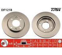 2X BREMSSCHEIBE VORNE TRW DF1218 FÜR CITROËN PEUGEOT