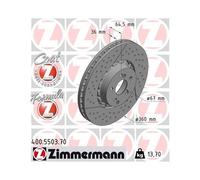 2x Bremsscheibe ZIMMERMANN 400.5503.70 passend für MERCEDES-BENZ