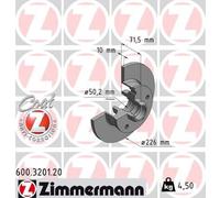 Zimmermann Bremsscheibe 600.3201.20 – für SEAT, VW – hinten – 2 Stück
