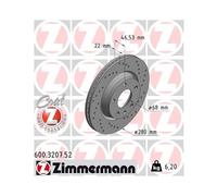 Bremsscheibe Zimmermann 600.3207.52