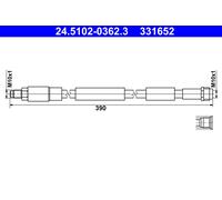 2x Bremsschlauch ATE 24.5102-0362.3/2x für MERCEDES KLASSE W205 Model S205 W213