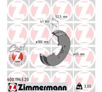 Bremstrommel ZIMMERMANN 600.1963.20