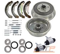 2x BREMSTROMMEL + BREMSBACKEN + RADLAGER HINTEN FÜR AUDI 80 B4 1.9 TDI 2.0