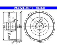 2x Bremstrommel Hinterachse für RENAULT DACIA CLIO II Kasten/Schrägheck LOGAN I
