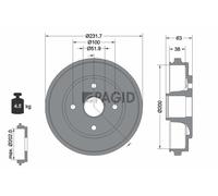 2x Bremstrommel PAGID 61335N für OPEL AGILA H00 F68 12V 16V Twinport CDTI SUZUKI