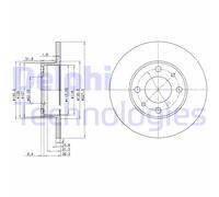 Delphi BG2147 Bremsscheibe