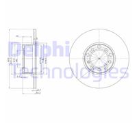 DELPHI Bremsscheibe vorne rechts links voll 278mm für MERCEDES-BENZ BG2259