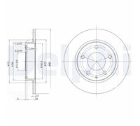 2x DELPHI BG2806 Bremsscheibe für FORD USA MAZDA