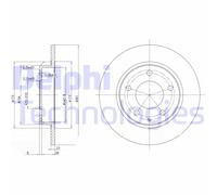 DELPHI Bremsscheibe bg2806 261mm 10mm für Ford MAZDA