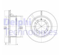 2x DELPHI BG3117 Bremsscheibe passend für NISSAN