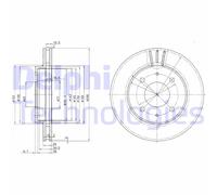 Delphi Bremsscheiben BG3202, vorne, belüftet, 2 Stück, passend für Mitsubishi Volvo