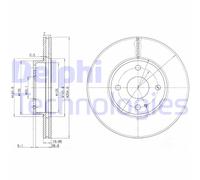 2x DELPHI BG3393 Bremsscheibe für MAZDA