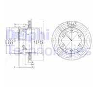 DELPHI Bremsscheibe hinten rechts links belüftet 285mm für VW MERCEDES-BENZ BG3399