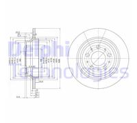DELPHI Bremsscheibe hinten rechts links voll 288mm für VOLVO BG3515