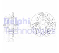 2x DELPHI BG3564 Bremsscheibe für PORSCHE