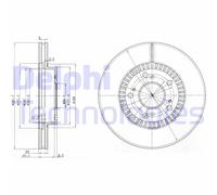 2x DELPHI BG3720 Bremsscheibe für HONDA