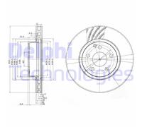 Delphi Bremsscheibe BG3756 – vorne belüftet 312 mm für Mercedes-Benz