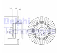 2x DELPHI BG3999 Bremsscheibe für BMW