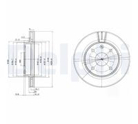 2x DELPHI BG4003 Bremsscheibe für CHEVROLET DAEWOO