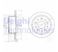 DELPHI Bremsscheibe bg4062 300mm 16mm für Peugeot Fiat