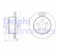 Delphi Bremsscheiben BG4103 – vorne, belüftet – 2 Stück