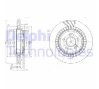 Delphi Bremsscheibe BG4144 hinten belüftet 320 mm für Mercedes-Benz