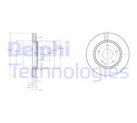 2x DELPHI Bremsscheibe BG4212