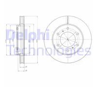 DELPHI BG4257 Brake Disc for FIAT,MITSUBISHI