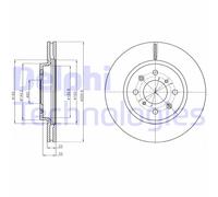 DELPHI Bremsscheibe bg4340 255mm 22mm für SUZUKI