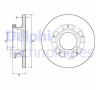 DELPHI Bremsscheibe bg4673 288mm 16mm für FORD