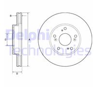 Delphi | Bremsscheibe | BG4741C