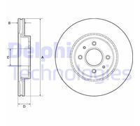 DELPHI Bremsscheibe vorne rechts links belüftet 280mm für HYUNDAI KIA BG4743C