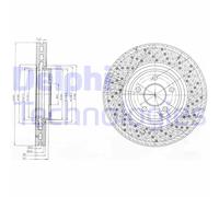 Bremsscheibe Vorderachse Delphi BG9014