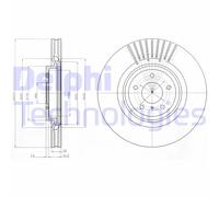 Delphi Bremsscheibe BG9073C vorne rechts/links belüftet 355 mm für INFINITI NISSAN – 2x