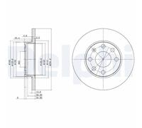 2x DELPHI Bremsscheibe BG2148 für OPEL