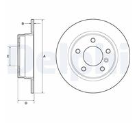 DELPHI Bremsscheibe hinten rechts links voll 280mm für BMW BG2624