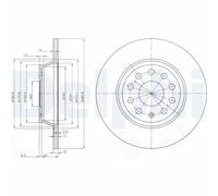 2x DELPHI Bremsscheibe BG3954C