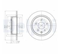 DELPHI Bremsscheibe hinten rechts links voll 292mm für RENAULT INFINITI NISSAN (DFAC) BG4108C