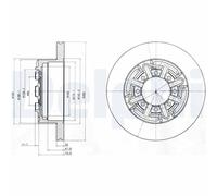 DELPHI Bremsscheibe vorne rechts links voll 289mm für IVECO BG4171
