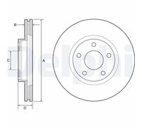 2x DELPHI Bremsscheibe BG4562C