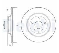DELPHI Bremsscheibe bg4567c 303mm 10mm für MAZDA (CHANGAN)