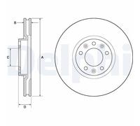 Original DELPHI KFZ Ersatzteil BG4696C TARCZA HAM. P 407/508 PRZD 304MM 1SZT
