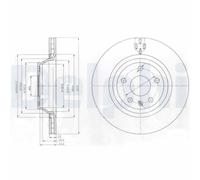 2x DELPHI Bremsscheibe Bremsscheiben Satz Bremsen Hinten BG4090