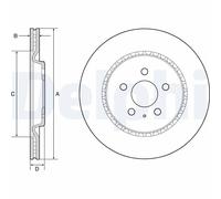 DELPHI Bremsscheibe bg4643c 330mm 22mm für Audi VW (SVW) (FAW) Porsche