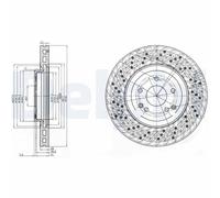 DELPHI Bremsscheibe vorne rechts links Gelocht 330mm für MERCEDES-BENZ BG3985C